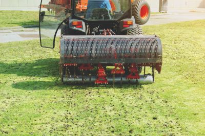 Aeration Machine on Lawn